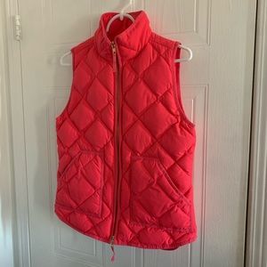 J. Crew Quilted Pink Vest XS